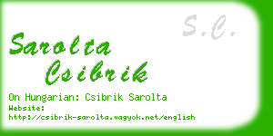 sarolta csibrik business card